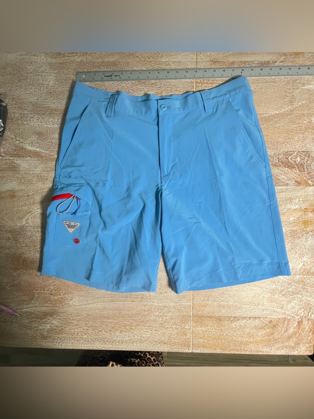Columbia Light Blue Men's Cargo Swim Shorts